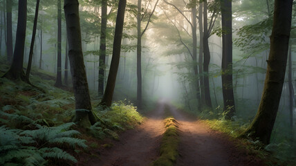 Obraz premium morning in the forest