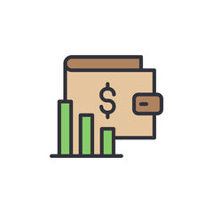 Financial Growth Concept With Wallet And Upward Trending Bar Chart