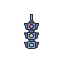 Traffic Light Symbol Representing Traffic Control System Illustration