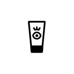 Icon of a cosmetic tube with a crown logo, ideal for premium skincare or beauty product branding.
