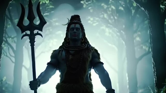 Lord Shiva Forest Mystical Deity.