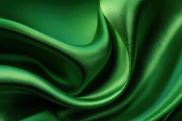 Obraz premium Elegant smooth green silk or satin can serve as an abstract luxury background