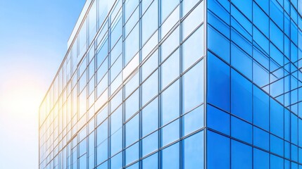 Obraz premium Modern glass office building facade