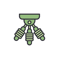 Stylized Tripod Design For Photography Or Videography Work Illustration