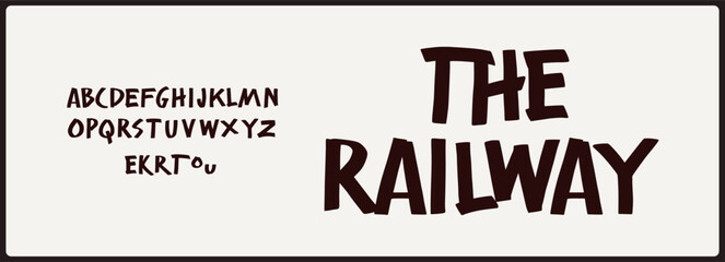 Hand drawn marker vector font. Graffiti style alphabet with variation. Typography for poster, headline, branding cafe, product, and etc.