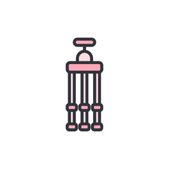 Stylized Winch Icon In Pastel Tones On Transparent Backdrop