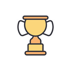 Golden Trophy Illustration For Sport Competition Isolated On Transparent