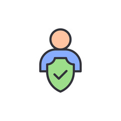 Protected User Account Symbolizes Security And Validated Identity