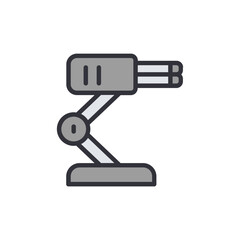 Stylized Mechanical Robot Sentry Gun With A Dual Barrel Design