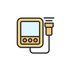 Stylized Medical Ultrasound Device Illustration On Transparent Canvas