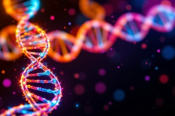 Vibrant Helical Structures with Bokeh Background