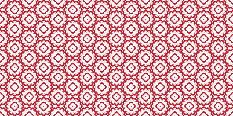 Elegant Geometric Seamless Pattern Background – Soft Pastel Ornamental Design with Circular Motifs for Textile, Wallpaper, and Decorative Use