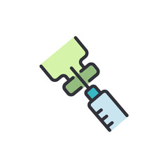 Vibrant Syringe Depiction For Healthcare And Medical Concepts