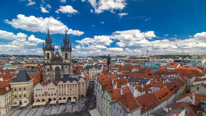 Old Town Square timelapse in Prague, Czech Republic. It is the most well know city square...