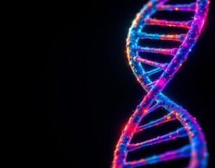 Vibrant Double Helix Molecular Structure