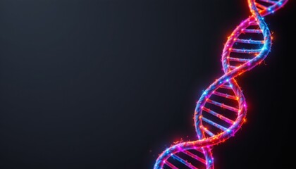 Vibrant Double Helix Energy Dark Background