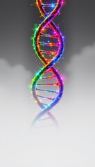 Vibrant Rainbow Double Helix Ethereal Background