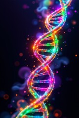 Colorful Spiral Light Against Dark