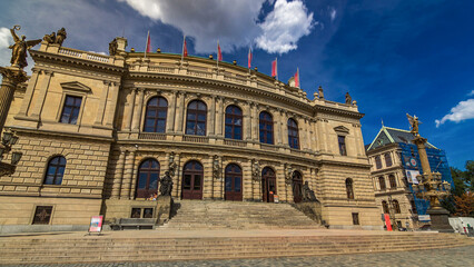 The Rudolfinum Prague timelapse hyperlapse, a beautiful neo-renaissance building which is home to...