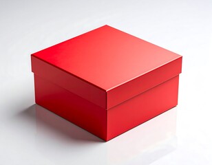Elegant red gift box perfect for product promotion and creative marketing concepts now available for download