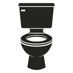 Minimal Toilet Icon Vector. Bathroom Sign Symbol