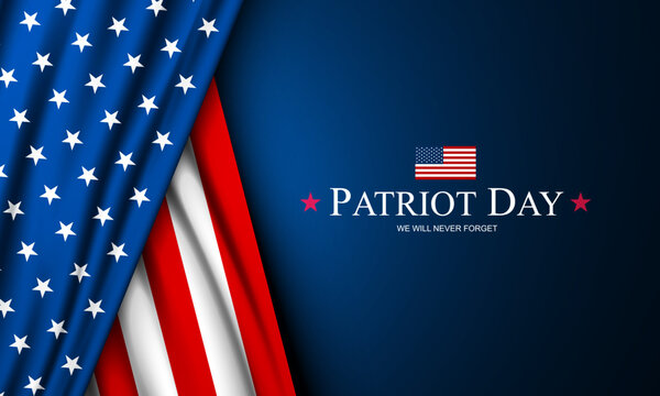 Never Forget Patriot Day September 11th background vector illustration