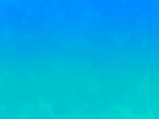 青空や水面のようなイメージの背景素材。手描きの水彩風テクスチャー。ブルーとエメラルドグリーンの滑らかなグラデーション。