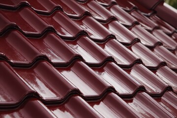 Engobed nuance wine red roof ceramic tiles Creaton Ratio