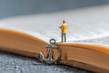 Entrepreneur holding a notebook demonstrating the anchoring effect