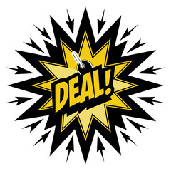 Explosive Deal Alert Dynamic Starburst with Arrows and Tag Captures Attention for Sales