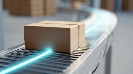 Digital twin technology enhances logistics by scanning packages conveyor belts for efficient tracking and management warehouse environments with - Powered by Adobe