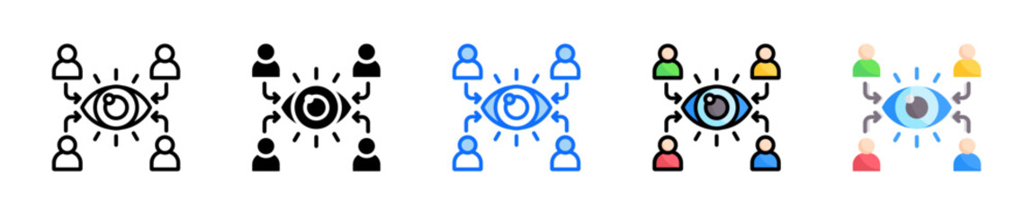 Team Vision Icon Set Multiple Style Collection