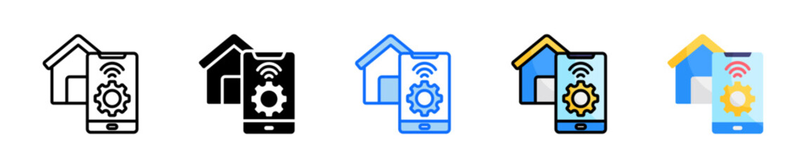 Smart Appliances Icon Set Multiple Style Collection