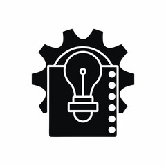 Product development vector silhouette illustration isolated on white background