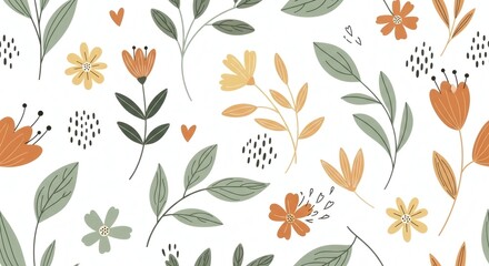 Fototapeta premium Botanical Pattern Design