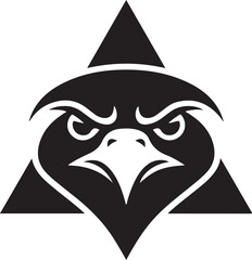 A bold eagle design with triangle motifs, Transparent png vector