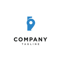 Letter I Location Logo Icon Vector