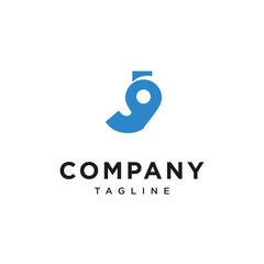 Letter J Location Logo Icon Vector