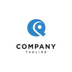 Fototapeta premium Letter Q Location Logo Icon Vector