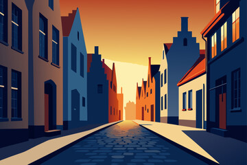 street in the evening