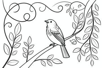 Fototapeta premium vector illustration of a bird
