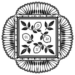 Italy summer bandana print set, Amalfi vector lemon hand drawn square tile, blue mediterranean stamp. Sicilian traditional fashion design, seashell blanket background. Italy textile decoration print