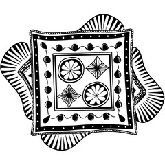 Italy summer bandana print set, Amalfi vector lemon hand drawn square tile, blue mediterranean stamp. Sicilian traditional fashion design, seashell blanket background. Italy textile decoration print