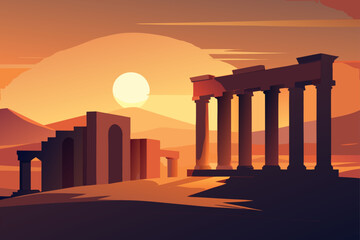 Naklejka premium temple of apollo in greece