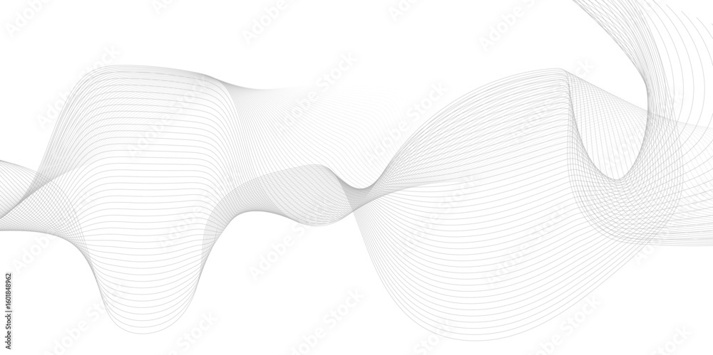 Wall mural abstract wave element for design. digital frequency track equalizer. stylized line art background. v