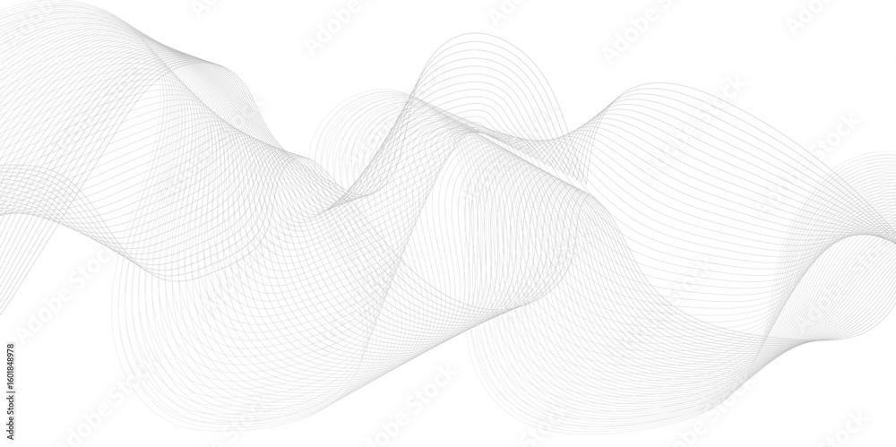 Wall mural abstract wave element for design. digital frequency track equalizer. stylized line art background. v