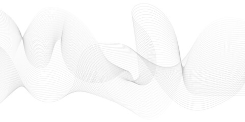 Abstract wave element for design. Digital frequency track equalizer. Stylized line art background. Vector illustration. Wave with lines created using blend tool.
