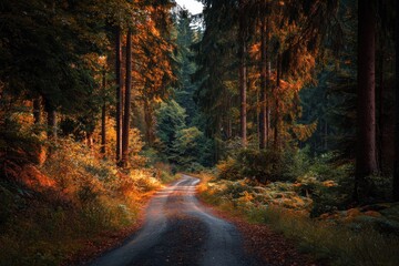 Obraz premium Forest path in Poland