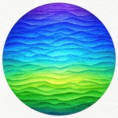 Abstract Circular Gradient Artwork with Wave Patterns
