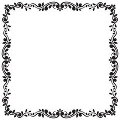 illustration art engraving frame black and white for cy text design